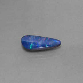 Doblete de ópalo multicolor natural de 2,95 ct, forma elegante, opaco