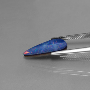 Doblete de ópalo multicolor natural de 2,95 ct, forma elegante, opaco