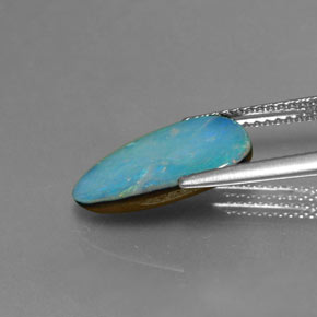 Doblete de ópalo multicolor natural de 2,26 ct, forma elegante, opaco