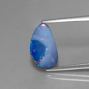 Doblete de ópalo multicolor natural de 2,64 ct, forma elegante, opaco