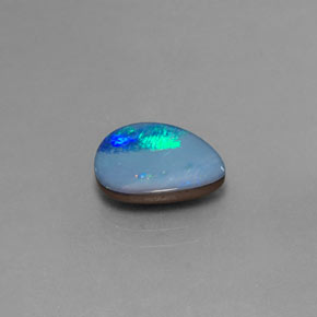 Doblete de ópalo multicolor natural de 2,52 ct, en forma de pera, opaco