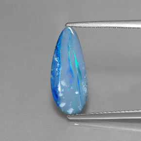 Doblete de ópalo multicolor natural de 2,23 ct, forma elegante, opaco