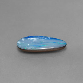Doblete de ópalo multicolor natural de 2,23 ct, forma elegante, opaco