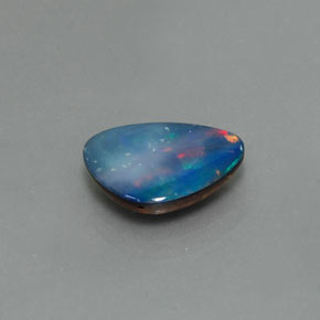 Doblete de ópalo multicolor natural de 1,62 ct, forma elegante, opaco