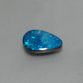 Doblete de ópalo multicolor natural de 1,64 ct, forma elegante, opaco
