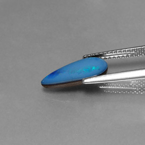 Doblete de ópalo multicolor natural de 1,30 ct, forma elegante, opaco