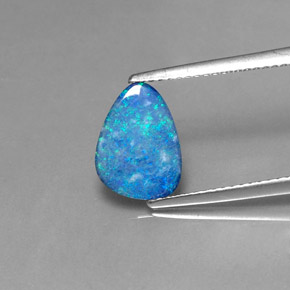 Doblete de ópalo multicolor natural de 1,29 ct, forma elegante, opaco