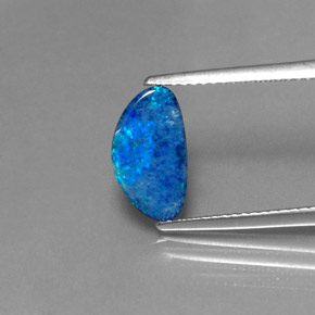 Doblete de ópalo multicolor natural de 1,20 ct, forma elegante, opaco