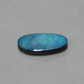 Doblete de ópalo multicolor natural de 1,30 ct, forma elegante, opaco
