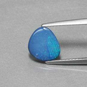 Doblete de ópalo multicolor natural de 1,06 ct, forma elegante, opaco