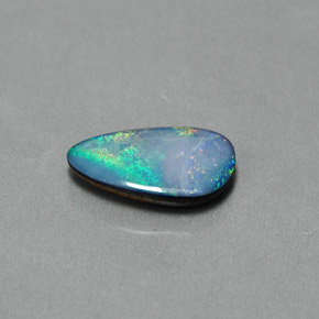 Doblete de ópalo multicolor natural de 1,39 ct, forma elegante, opaco