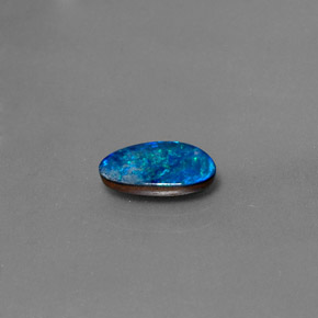 Doblete de ópalo multicolor natural de 0,97 ct, forma elegante, opaco