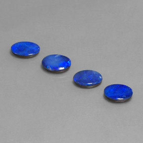 Gemas de doblete de ópalo multicolor natural de  ct, corte óvalo, opaco