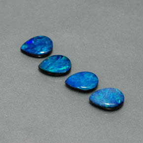 Gemas de Doblete de ópalo Multicolor natural de  ct, En forma de pera, Opaco