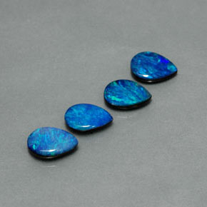 Gemas de Doblete de ópalo Multicolor natural de  ct, En forma de pera, Opaco
