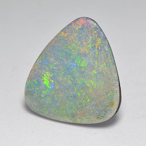 Doblete de ópalo Multicolor natural de 3.57 ct, Trillón, Opaco