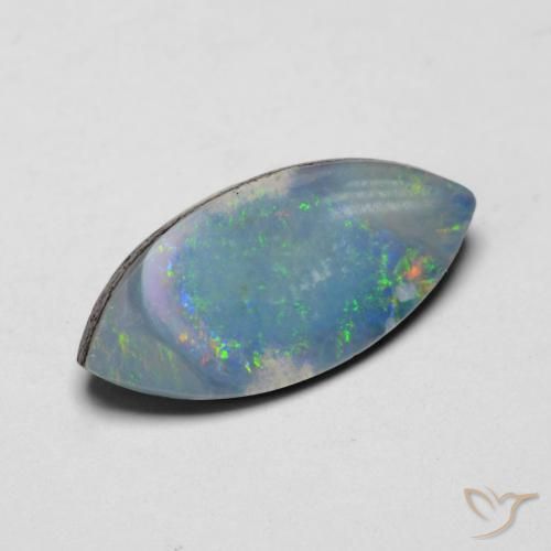Doblete de ópalo Multicolor natural de 1.97 ct, Marquesa, Opaco