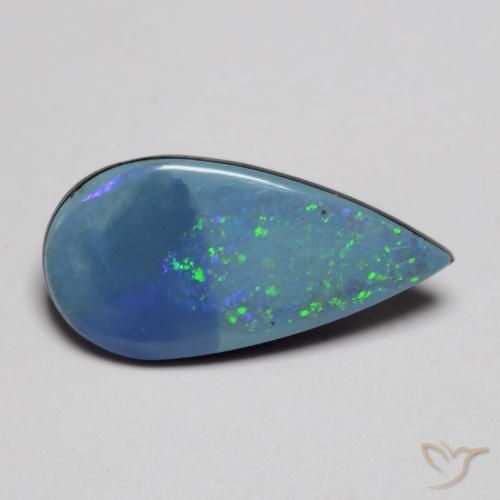 1.85ct Natural Multicolor Doblete de ópalo, En forma de pera, Opaco