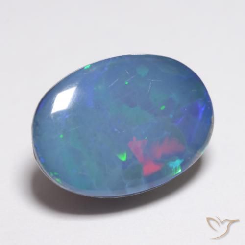 Doblete de ópalo Multicolor natural de 2.91 ct, Ovalada, Opaco