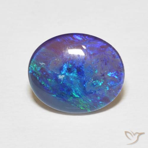 Doblete de ópalo Multicolor natural de 2.71 ct, Corte Óvalo, Opaco