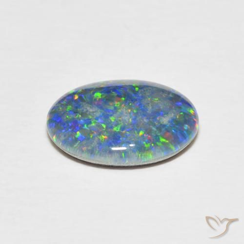 Doblete de ópalo Multicolor natural de 2.12 ct, Corte Óvalo, Opaco
