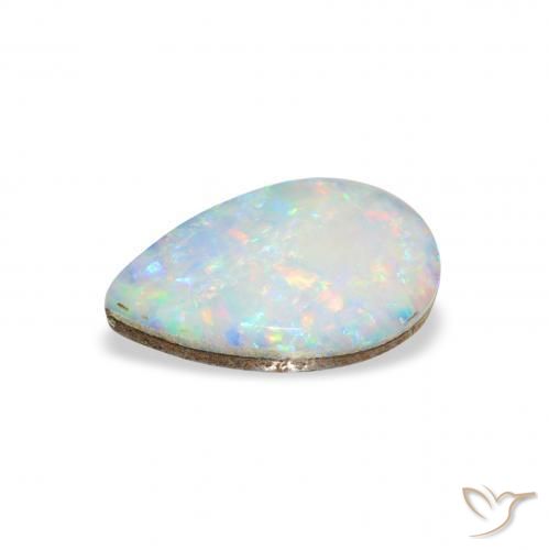 Doblete de ópalo Multicolor natural de 1.87 ct, En forma de pera, Opaco