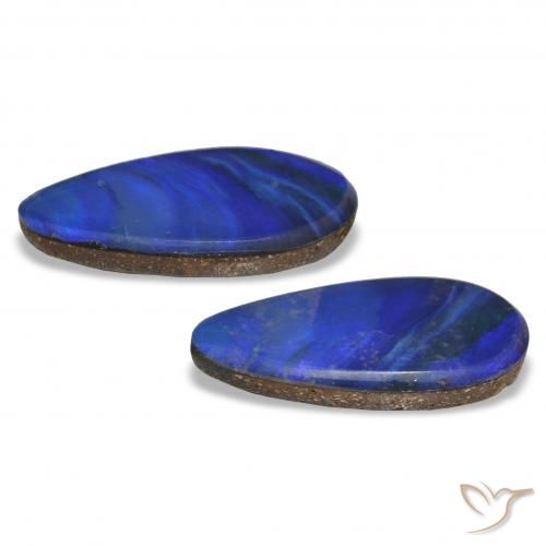 Gemas de Doblete de ópalo Verde azul multicolor natural de 3.19 ct, En forma de pera, Opaco