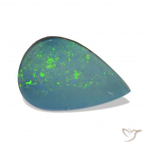 Doblete de ópalo Multicolor natural de 1.59 ct, En forma de pera, Opaco