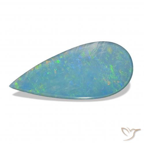 Doblete de ópalo Multicolor natural de 3.32 ct, En forma de pera, Opaco
