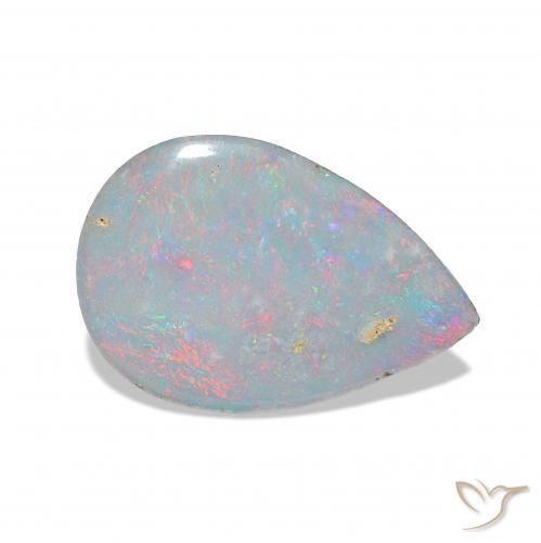 Doblete de ópalo Multicolor natural de 1.55 ct, En forma de pera, Opaco