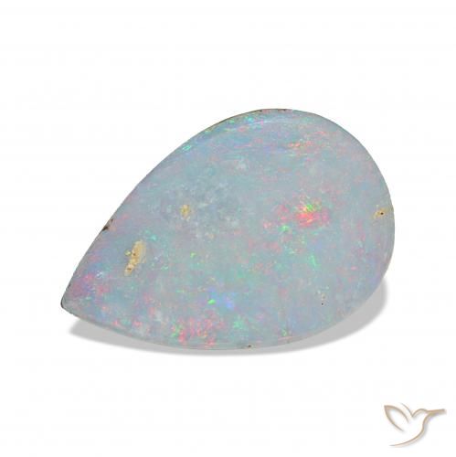 Doblete de ópalo Multicolor natural de 1.55 ct, En forma de pera, Opaco
