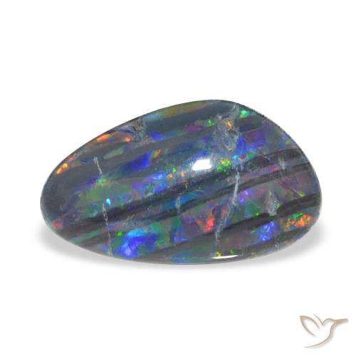 3.25ct Natural Multicolor Triplete de ópalo, Elegante, Opaco