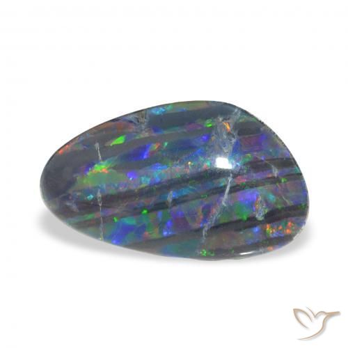 Triplete de ópalo Multicolor natural de 3.25 ct, Elegante, Opaco
