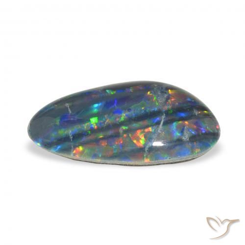 Triplete de ópalo Multicolor natural de 3.25 ct, Elegante, Opaco