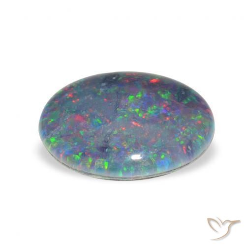 Triplete de ópalo Multicolor natural de 2.90 ct, Ovalada, Opaco