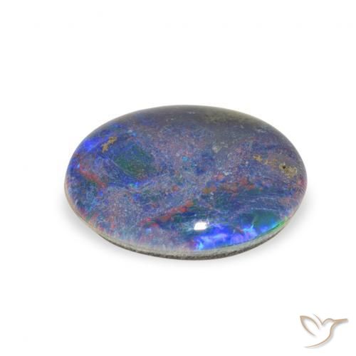 Triplete de ópalo Multicolor natural de 2.41 ct, Ovalada, Opaco