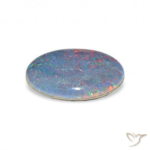 Triplete de ópalo Multicolor natural de 3.74 ct, Ovalada, Opaco