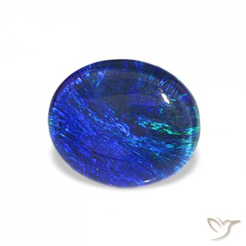 Triplete de ópalo Multicolor natural de 3.21 ct, Ovalada, Opaco