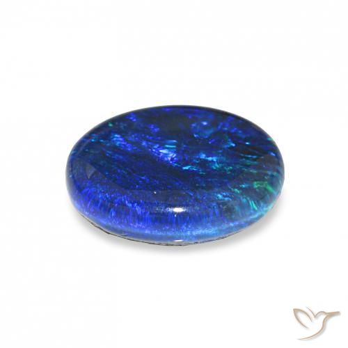 Triplete de ópalo Multicolor natural de 3.21 ct, Ovalada, Opaco