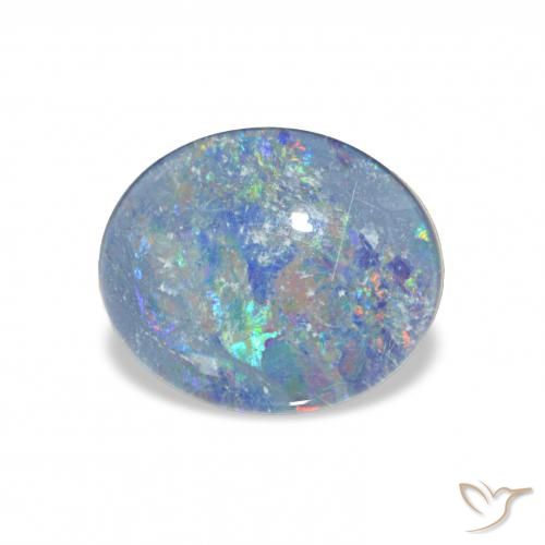 2.86ct Multicolor Triplete de ópalo, Ovalada, Opaco