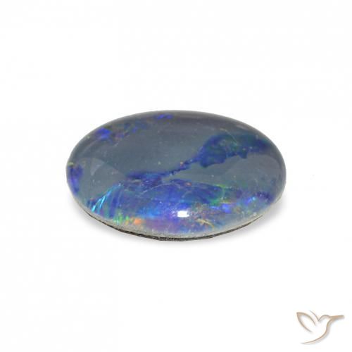 Triplete de ópalo Multicolor natural de 2.68 ct, Ovalada, Opaco