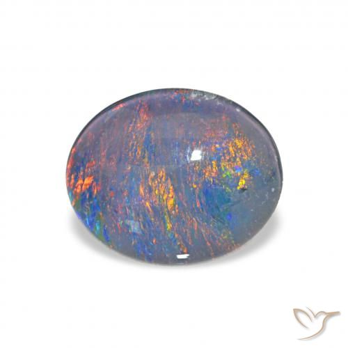 2.51ct Multicolor Triplete de ópalo, Ovalada, Opaco