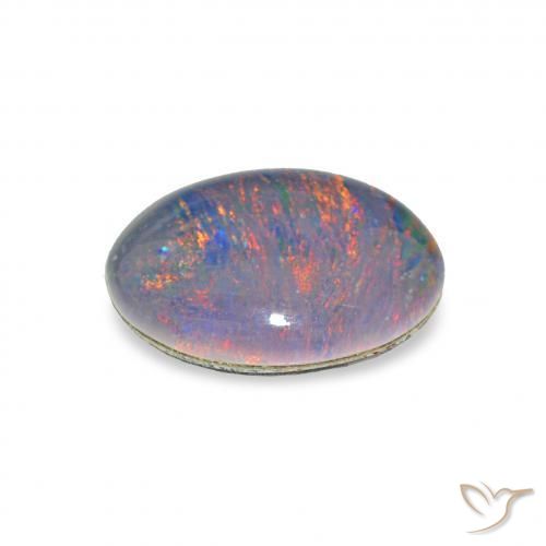 Triplete de ópalo Multicolor natural de 2.51 ct, Ovalada, Opaco