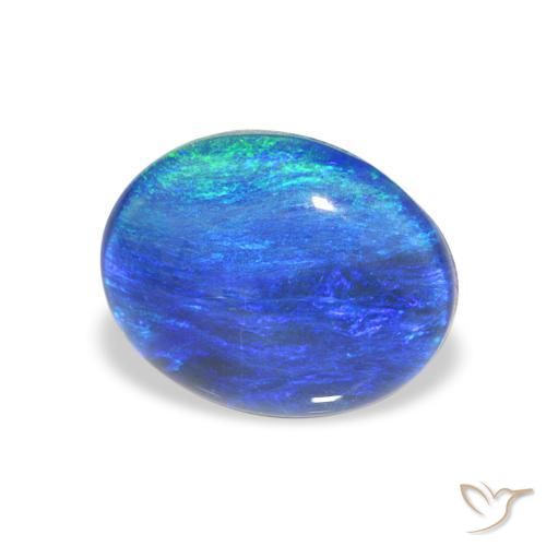 Triplete de ópalo Multicolor natural de 2.79 ct, Ovalada, Opaco
