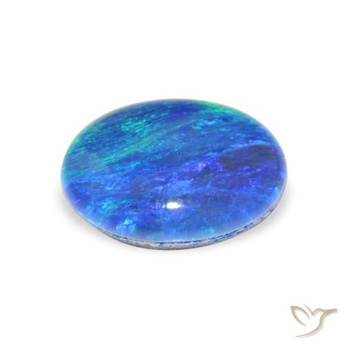 Triplete de ópalo Multicolor natural de 2.79 ct, Ovalada, Opaco