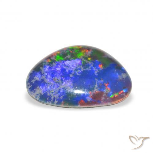 Triplete de ópalo Multicolor natural de 3.38 ct, Trillón, Opaco