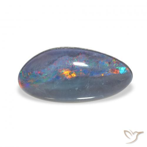 3.34ct Multicolor Triplete de ópalo, Elegante, Opaco