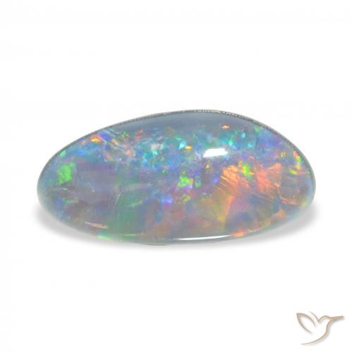 Triplete de ópalo Multicolor natural de 3.48 ct, Elegante, Opaco