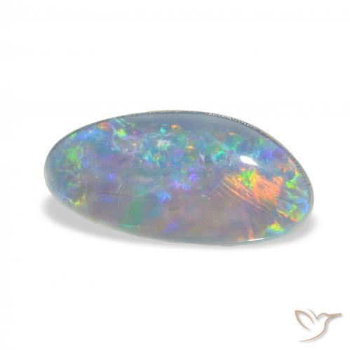 Triplete de ópalo Multicolor natural de 3.48 ct, Elegante, Opaco