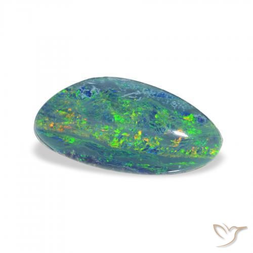 Triplete de ópalo Multicolor natural de 2.36 ct, Elegante, Opaco